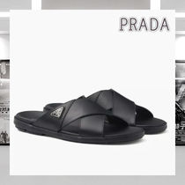 【送料込】PRADA レザーストラップサンダル