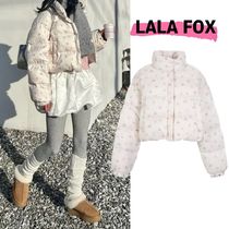 [LALA FOX] FLOWER PRINT CROPPED DOWN JACKET ★Red Velvet着用