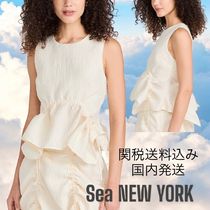 【Sea】Elegi Solid Tank Top ブラウス