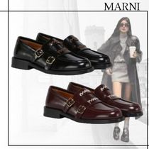 国内発送☆MARNI マルニ 革靴 ローファー Wバックル 上質レザー