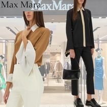 【Max Mara】SS25 シルク「カラーブロック」シャツ