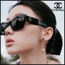 【幸運が訪れる♪】CHANEL クローバーロングピアス