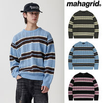 【mahagrid】25SS★ MESH STRIPE KNIT