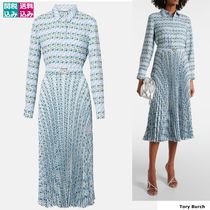 TORY BURCH ワンピース 服 Printed twill midi dress1028897