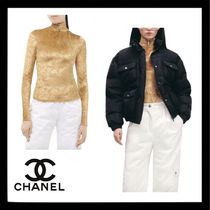 CHANEL★ベルベット ジャージー トップ