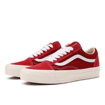 国内配送 VANS PREMIUM OLD SKOOL SUEDE RED/RED