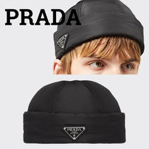 日本未発売*PRADA*ブラックナイロン ストリートハット メンズ