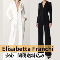 ☆ELISABETTA FRANCHI　クレープのタキシードジャンプスーツ