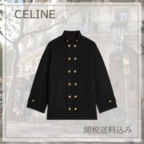 【送料関税込み】CELINE ダブルフェイスウールのエッグコート