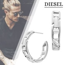 国内直営【DIESEL】DL136100 SILVER JEWEL シングルフープピアス