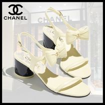 【リュクスな大人の足元☆】CHANEL リボン ヒール サンダル 25P