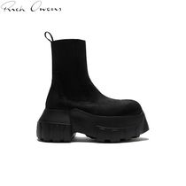 Rick Owens Beatle Mega Tractor Boots レザーブーツ ブラック