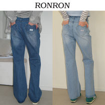 25SS★RONRON★BACK HEART STITCH POCKET BOOTSCUT DENIM PANTS