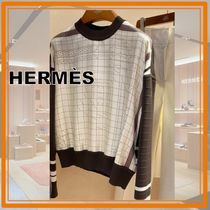 【美しいシルエット♪】HERMES 長袖プリント プルオーバー