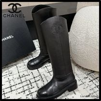 オールブラックでシックなデザイン♪ CHANEL ロングブーツ