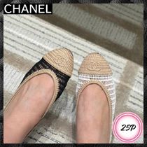 ☆ラフィア メッシュが春夏向け☆ CHANEL バレリーナ  フラット