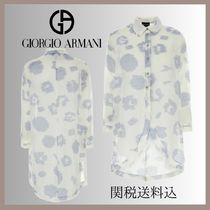 GIORGIO ARMANI  刺繍入りジャージーオーバーサイズシャツ