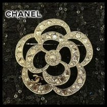 【胸元キラリ★上品＆華やか♪】CHANEL カメリヤ ブローチ