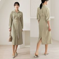 Beauty Tailored Shirt Belt Dress ワンピース (KHAKI)