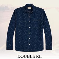 RRL ダブルアールエル ワークシャツ 抜染プリント コットン