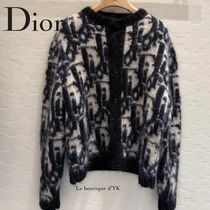 ★可愛い素材感♪【DIOR】ロゴ ユニセックス カーディガン★