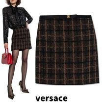 【versace】チェック柄ミニスカート