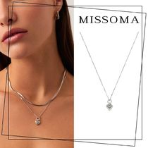 関税送料込【MISSOMA】Mini RidgeHeart Charmネックレスシルバー