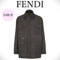 FENDI /  フェンディ FFジャカード スプレッドカラー コート