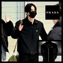 ★Prada★Velvet Denim Blouson Jacket Black★送関込