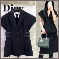 【大人かっこいい】Diorベルト付き ショートスリーブ ジャケット