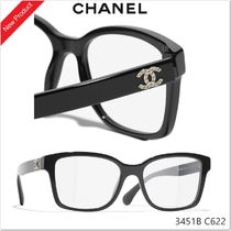 New♡CHANEL 3451Bロゴビジュースクエアフレーム【関税込】