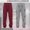 UNKNOWN スウェットパンツ 要在庫確認【UNKNOWN LONDON】Cross Rhinestone Joggers