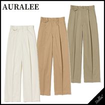 ■AURALEE■大人気 ウォッシュドフィンクスチノワンタックパンツ