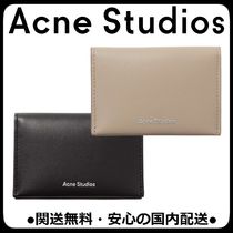 ★人気★ Acne Studios ロゴ プリント レザー ウォレット 財布