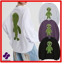 ★【HOODHOOD】★Alien Graphic Overfit Long Sleeve Tshir.t★