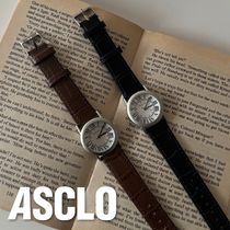 ASCLO Vintage Leather Wrist Watch (2color)