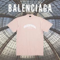 新品★BALENCIAGA■ロゴ入りTシャツ Dress Lignt Pink White