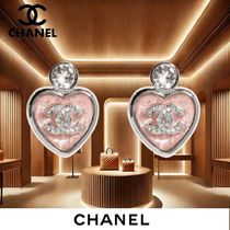 《25P★》CHANEL ピアス ココマーク ハート ロゴ ストラス