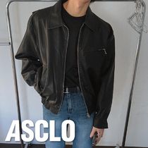 ASCLO Double Washed Leather Jacket (2color)