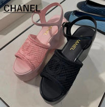 【25P 美脚効果抜群♪】CHANELシャネル サンダル 厚底