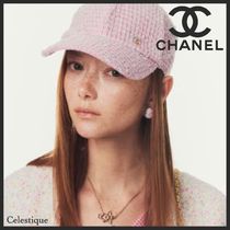 *カジュアル*【CHANEL】ツイード キャップ ピンク 25P