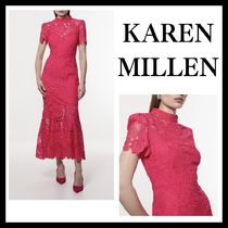 ◆KAREN MILLEN◆ ギピュールレース ハイネック  ミディドレス