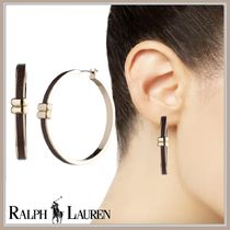 【Ralph Lauren】Medium Leather-Inset Hoop ピアス★