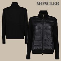 関税込★希少【MONCLER】Two-material jacket★Black★ロゴ入り