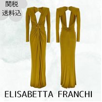 残り1点【ELISABETTA FRANCHI】レッドカーペットドレス☆黄色