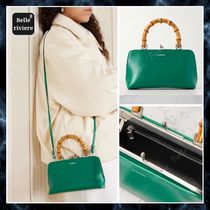 24AW new/Jil Sander 竹と革のミニトート Bag Green