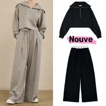 [Nouve] Wide Collar Crop T-Shirts Set up : 2color