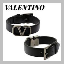 【VALENTINO】VLogo レザーベルトブレスレット