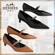 【エレガントに♪脚長効果も♪】HERMES《キアラ》40 パンプス