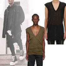 大人気! RICK OWENS ディープVネック ロング シアー Tシャツ